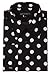 George's Men's 100% Polka Dot Shirt 17-17 1/2 34-35 Black, Black-white Dot, 17