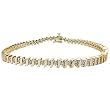 10k White or Yellow Gold Diamond S-Link Tennis Bracelet (1 cttw, I-J Color, I1-I2 Clarity)