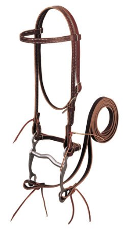 Weaver Latigo Leather Headstall Set w/Bit
