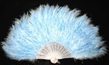 Feather Fans - 22 x 11 Light Blue Fan - QL11