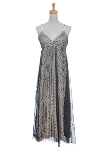 Anna-Kaci S/M Fit Cute Black White Polka Dot Pattern Summer Style Maxi Dress online