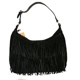�yMINNETONKA�z�~�l�g���J HOBO FRINGE BAG 2�i�t�����W�o�b�O (�u���b�N��5500)
