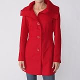 Brinley Juniors Ribbed Neck Button Down Coat