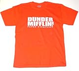 The Office Dunder Mifflin Paper Company Adult T-shirt (Orange)