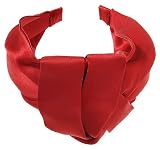 L. Erickson USA Knot Turban Headband - Silk Charmeuse Red Lipstick