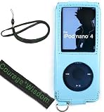 (4 in 1 Combo) Sumac Brand Leather Case with Swivel Belt Clip for Apple iPod Nano Nano-Chromatic 4th Generation 8gb 16gb (Nano Chromatic Not Included) + Screen Protector Kit + CLOTH +Travel Charger for ipod nano Chromatic, Froza SkyBlue + Courage*Wisdom Neckstrap