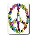 Janna Salak Designs Prints and Patterns - Peace Sign Flower Power Design - Light Switch Covers - single toggle switch