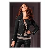 Damen Jacke / JEANSJACKE JACKET BLAZER / von BRUNO BANANI / KK-635005 / Baumwolle / Schwarz / 40