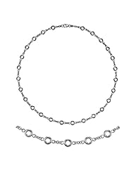 18K White Gold Diamond By The Inch Blank Necklace 16 Inch