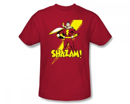  Captain Marvel Shazam Lightning Pose DC Comics Superhero T-Shirt Tee