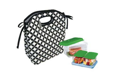 Fit&fresh 377ff09 Black White Newport Lunch Kit Bright Paisly