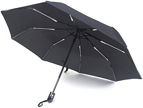 Cloudnine UmbrellasCloudnine Premium Automatic Open Close Windproof Compact Travel Umbrella (Black)