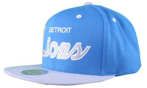 Mitchell & Ness Detroit Lions 2 Tone Script Snapback Hat Adjustable