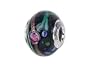 Zable(tm) Sterling Silver Black with Flowers/Multicolor Murano Glass Bead / Charm