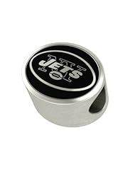 New York Jets NFL Jewelry and Bead Fits Most European Style Bracelets. High Quality Bead in Stock for Immediate Shipping