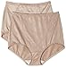 Bali womens Jacquard Mesh Tummy Panel Firm Control 2-pack Fajas Dfx710 shapewear briefs, Nude/Nude Deluster, X-Large US
