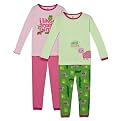 Infant/Toddler Girls' Just One Year 4pc Cotton Pajama Set - Pink/Green