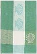 Waffle Weave 100% Cotton Aqua Sea Shell Dishtowel 18" X 28" Set /6