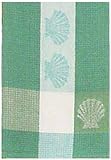 Waffle Weave 100% Cotton Aqua Sea Shell Dishtowel 18" X 28" Set /6