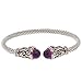 Designer Purple Crystal Wire Bangle Bracelet