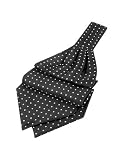 Forzieri Polkadot Printed Twill Silk Ascot Black