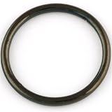 Color Coated Stainless Steel Segment Ring: 16g, 1/2, Black