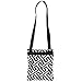 Womens Greek Key Crossbody Swingpack Bag (Black & White)