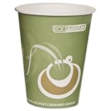 Eco-Products EPBRHC12EW Evolution World 24% PCF Hot Drink Cups- Sea Green- 12 oz.- 1000/Carton