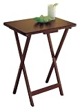 Winsome Wood TV Table, Antique Walnut Finish, Set of 4