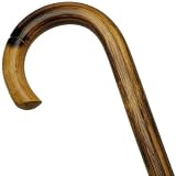 Unisex Handfinished White Nose Crook Cane Scorched Rattan -Affordable Gift for your Loved One! Item #DHAR-13900