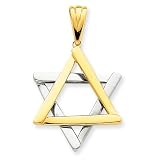 14k Two-Tone Star of David Pendant