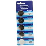 Panasonic Lithium Battery CR2450 Pack of 5 Batteries