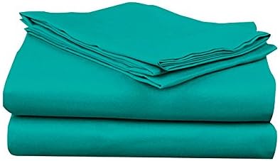Spirit Linen Super Bright Collection Microfiber Sheet Set, Queen, Turquoise