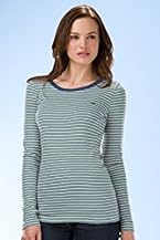 Long Sleeve 2X2 Rib Cotton All Over Striped Crewneck T-Shirt