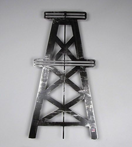 Metrotex Designs 26650 Lazer Cut Steel Large Oil Derrick Wall Art-Natural Steel And Lacquered