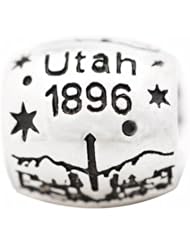 De Buman Sterling Silver Us 50 State Utah Bead,hole 5mm