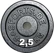 ScSPORTS 4 X 2,5 KG HANTELSCHEIBEN HANTELN GEWICHT GUSSEISEN