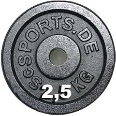 ScSPORTS 4 X 2,5 KG HANTELSCHEIBEN HANTELN GEWICHT GUSSEISEN