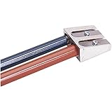 School Smart Aluminum Dual Hole Hand Held Pencil Sharpener - Pack of 12 - Silver