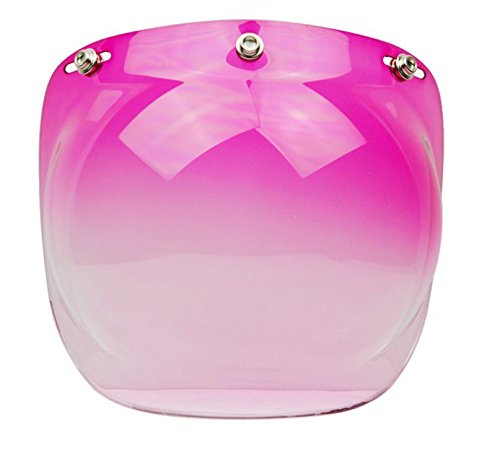 Snap Bobber Gradient Pink Len Visor Shield for 3/4 Open Face Motorcycle Helmet