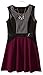 Amy Byer Girls' Big Sleeveless Ponte with Pleather Dress