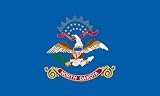 America's Flag Company SF2X3NOND1 2-Foot by 3-Foot Nylon North Dakota State Flag with Canvas Header and Grommets