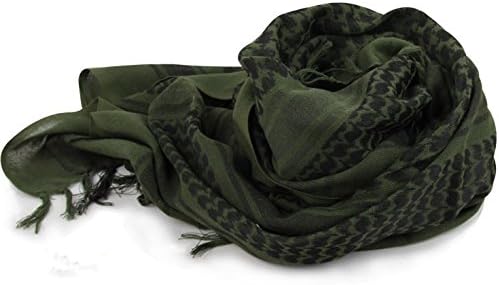 ETBO Outdoor Neckscarf Full Cotton 110*110cm Shawl Scarves Mud Color White Khaki Army Green Red (Army Green)