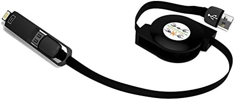 Retractable iPhone and Android 2-in-1 Charging Cable