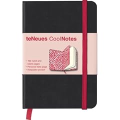CoolNotes, Black/Zebra Red White: Liniert und blanko. Seite f�r pers�nliche Daten. Tasche f�r lose Notizen