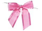 12 FUCHSIA Pre-Tied Sheer Bows Organza w/ Satin Edge 1-1/2" Ribbon 12 FUCHSIA Pre-Tied Sheer Bows Organza w/ Satin Edge 1-1/2" Ribbon
