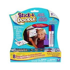 Stick-A-Doodle Anywhere Restickable Reusable Coloring Sheets Small