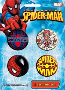  Spider Man ~ Spider Man 4 1.5 inch button set ~ approx 1 and 1/2 inch [Apparel]