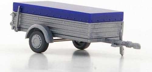 trailer 1-axle-trailer with lower cover , Model Car, Ready-made, Wiking 1:87