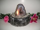 Agate Geode Fountain With Light